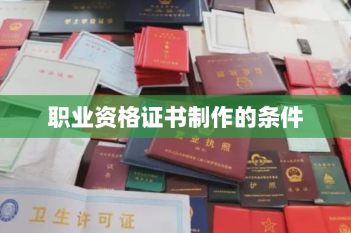 东风职业资格证书制作的条件