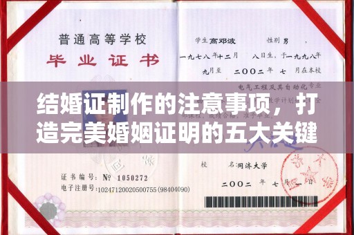 东风结婚证制作的注意事项，打造完美婚姻证明的五大关键点