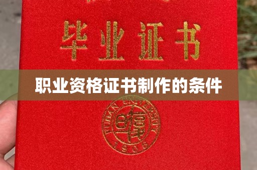 东风职业资格证书制作的条件